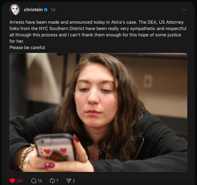 Chris Stein social media about Akira