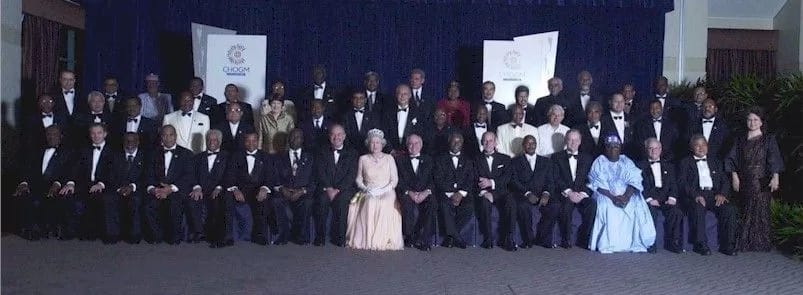 Queen Elizabeth II Golden Jubilee CHOGM 2002 Banquet Official Portrait